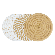 북유럽 감성 코튼 프리미엄 냄비받침(3P), A. 베이지, 1개