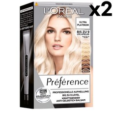 LOreal Ultra Platinum 로레알 염색약 프리퍼런스 9 울트라 플래티넘 2팩, 1개