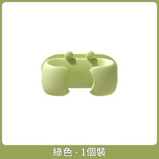 貼上式飯勺收納架 可愛造型 通風瀝水 無痕黏貼, 飯勺架綠色, 1套