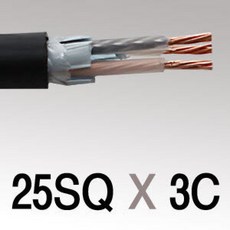 일월조명/TFR-CV 전선/25SQX3C/케이블/전력용 전선/FCV/전기선/작업선/차단기, 25SQ X 3C (1M), 25SQ X 3C (1M)