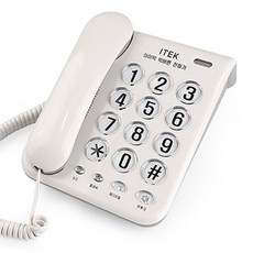 아이텍200WH 빅버튼 유선전화기 화이트 효도전화기the8+7RSx