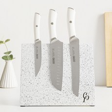 크림푼 블랑 자석 칼블럭 보관 거치대 칼꽂이 나무 소재, 1개, 화이트