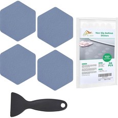 36 PCS 미끄럼 방지 욕조 스티커 스크래퍼가 된 샤워 목욕 바닥 계단용, Gery