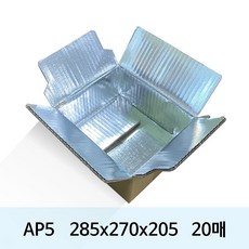 [세화박스] 종이 보냉 택배박스, 20개, 브라운