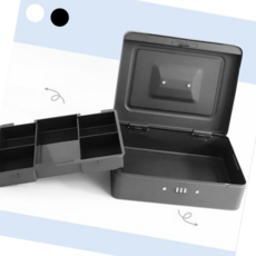 귀중품수납함 수납함 돈통 비밀 귀중품수납 감성 보물상자, 300 특대형, 블랙