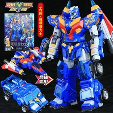 正版變形聯盟3越空勇者金剛機器人變形玩具 生日禮物, 1個, 【強襲普力士】運輸飛機+防爆車