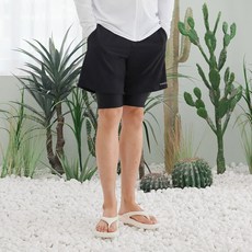 KHEIZLE 男款假兩件式5分潛水褲