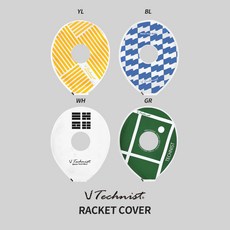 테크니스트 2025 헤드커버 HEAD COVER 4컬러 옐로우 블루 화이트 그린 배드민턴라켓 커버 (2025 헤드커버), 1개