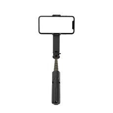 L09旋轉單軸穩定器 台灣NCC認證 藍芽自拍棒 補光燈 自拍桿 自拍神器三腳架, 黑色, 1個