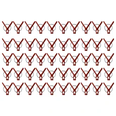 식물 접목 클립 둥근 입 평평한 낙하 방지 클램프 오이 가지 관목용 원예 도구 50개