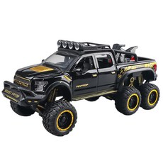 마이카 다이캐스트 합금 1:24 포드 랩터 F150 모델 자동차 모형 피규어 장식, 1개, 4.블랙유광 1개, 4.블랙유광