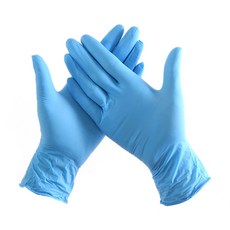 雪倫小舖 SGS認證一次性丁腈手套，無粉、防水防油、防過敏，清潔防護首選, NBR藍色手套-L, 1個