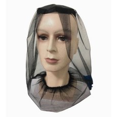 《台灣現貨》戶外頭部防蚊網罩/防蚊面網/夜釣露營防蚊網 夏季戶外必備商品, 黑色, 1個