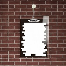 NOTICE8 걸이형 아크릴 메모보드 알림 게시판 210x300mm 화이트판, 상세페이지 참조