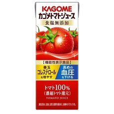 KAGOME 카고메 무염 100% 토마토 주스, 24개, 200ml