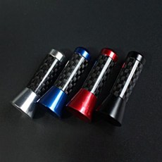 [모터스파이] 미니쿠퍼 호환 차량용 카본 안테나 자동차 장식 악세사리 튜닝 용품 순정교체형, 은색3.5cm