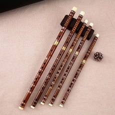 竹笛套裝 橫笛 苦竹入門樂器 初學成人零基礎, 1個, 紅綫款,五支套笛【EFG】 配件