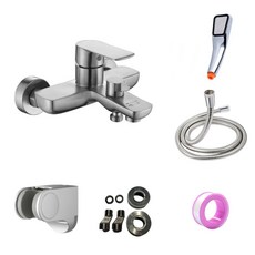 淼瀅 B3056 不銹鋼沐浴龍頭組, 1個, B3056不銹鋼沐浴龍頭(平板扭轉)標配