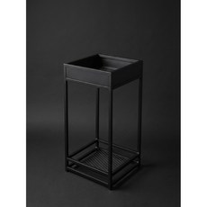高品質鐵製盆栽展示架 工業級粉體烤漆 日式禪意設計, 消光黑, 1件