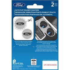 Plasticolor 000651R01 포드 타원형 자동차 트럭 SUV 컵 홀더 코스터 2팩 블루, Plasticolor 000651R01 포드 타원형 자