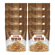 간장볶음 명엽채 8봉 100% 오징어 명태 깨끗한 HACCP반찬, 8개, 60g