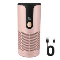 Arint 휴대용 자동차 공기 청정기 - 트루 헤파 미니 공기 청정기 LCD 디스플레이 15dB 조용함 USB-C 충전 자동차/사무실/책상/여행에서 연기/먼지/애완동물, Arint 휴대용 자동차 공기 청정기 - 트루 헤파 미
