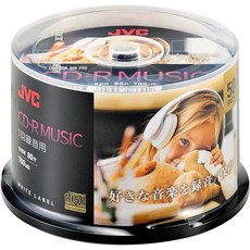 빅터 AR80FP5J1 음악 CD-R 80분 5장 흰색 프린터용 파란색, 1개