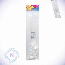 풍선 컵스틱 화이트 10개 파티용품 풍선스틱