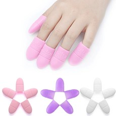 쏙오프 클립 젤네일 셀프 제거 실리콘 캡 네일아트 오프캡 5p, 네일아트캡 화이트