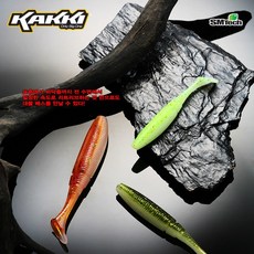 카키 쉐드웜 4인치 버징웜 노싱커웜 배스웜, 100/4인치-001번, 1개