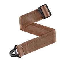 D'Addario 자동 잠금 기타 스트랩 - 어쿠스틱 및 전기 액세서리 - 사용하기 쉬운 잠금 스트랩 - 기존 버튼 사용 - 우븐 폴리프로 - 엄버 브라운