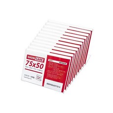 (단면75x50 10개 메뉴판)아크릴 쇼케이스 꽂이 안내판/표지판/안내/다용도/POP/스탠드/T자형/A4/거치대, (단면75x50 10개 메뉴판)아크릴 쇼케이스 꽂이 안