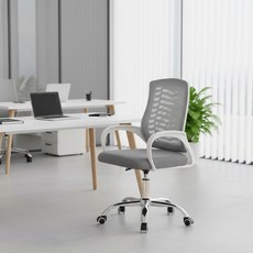 에어핏 컴퓨터 의자 사무용 사무실 메쉬 책상의자, 화이트