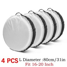 자동차 휠 타이어 커버 스페어 케이스 보관 가방 폴리에스테르 보호대, 3. 4PCS 16-20inch, 1개