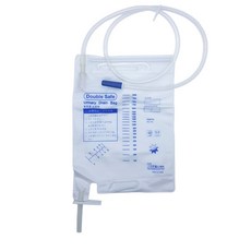 더블세이프 일회용 유린백 2000ml 클립형 DoubleSafe 소변백, 1개