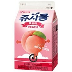 빙그레 쥬시쿨 복숭아맛, 180ml, 75개, 180ml