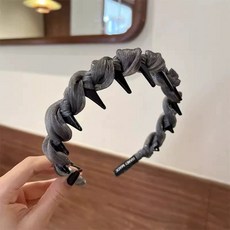 網紗蕾絲髮箍 2025火爆高級感 網紗波浪髮箍 齒梳飄帶頭箍