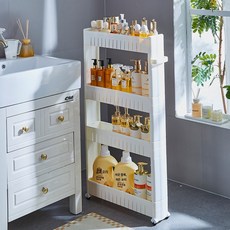 슬림 틈새 수납선반 7 8 9cm 주방 욕실 이동형, 41_길이54너비12.5높이984층손잡이