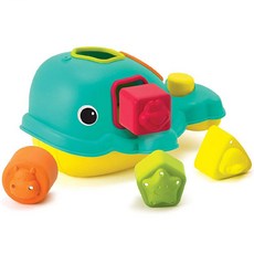 물뿜는 고래인형놀이 동물 도형끼우기 모양맞추기퍼즐, 1개, 혼합색상