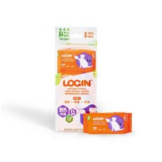 澳洲LOGIN 洛格3合一除臭抑菌 64抽 FSC認證天然植物原料 無酒精, 8個裝, 1個