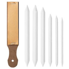 Jravezt 연필 사피츠 7개 세트 6가지 사이즈 종이 사포 양쪽 머리 타입 종이 스크래치 붓 그리기 도구 연필화 파스텔화 미술 화구 소묘용 툴 스케치용품