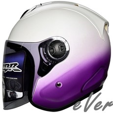 CBR S-90 RX-7 雙色 平白紫 漸層 R帽 雙D安全帽《遠古騎士》, S(55~56cm), 1個