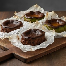 바스크 프리미엄 치즈케이크 말차2개 +초코2개, 단품, 단품