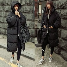 YAPOGI여성 겨울 롱 야상 패딩