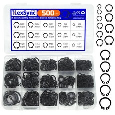 구성 키트 블랙 베어링 고정 클립 스냅 링 타입 외부 서클립, 1개, 1. 15 sizes 500pcs