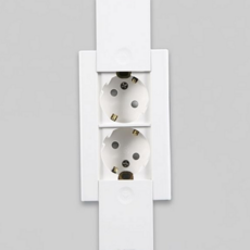 2구 콘센트 직사각형 가정용 벽면 커버 안전 매립형 콘센트