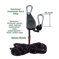 10MM 넥타이 헤비 듀티 캠핑 스턴 행거 도구 보트 카약 로프 보우 래칫 텐트 풀리 카누, 01 5m 1pc