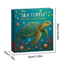 聖誕節海龜降臨倒數日曆 - 24天亞克力海龜裝飾 - 2025年節慶裝飾, single attribute, 1個