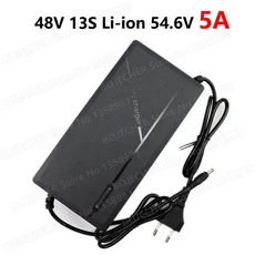 48V 36V 72V 60V 5A 충전기 지능형 고속 충전 10/13/16/20S 리튬 이온 배터리 충전기 67.2V 54.6V 84V 리튬 배터리 충전기, DC 48V 5A-EU, 10 48V 5A XLR, 1개