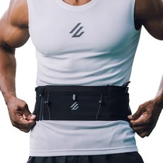 제트라 러닝벨트 스마트폰 수납 초경량 런닝 마라톤 운동용 스포츠 가방 허리밴드, 1개, 블랙